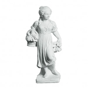 Pigen Forår i De fire årstider 78 cm - frostsikker havefigur i marmor