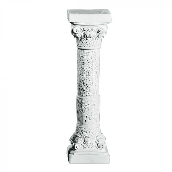 Sokkel med udskæringer 70 cm - Frostsikker sokkel i marmor