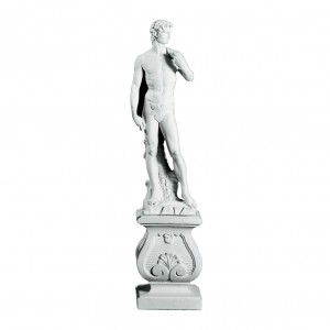 David 88 cm - med blad foran - Marmor havefigur David 88 cm - med blad foran - Marmor havefigur