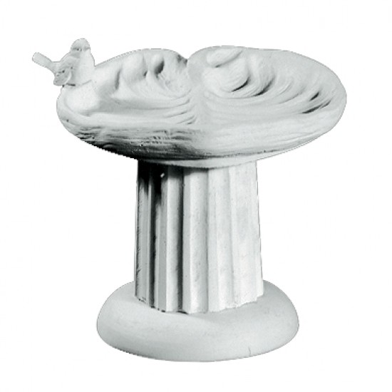 Fuglebad i marmor formet som åkande Ø: 36 cm