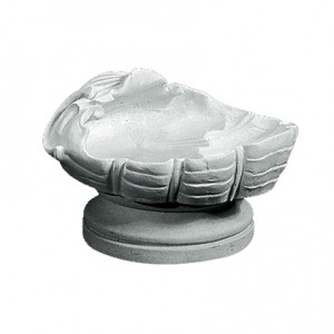 Fuglebad i marmor formet som konkylie Ø: 39 cm Fuglebad i marmor formet som konkylie Ø: 39 cm