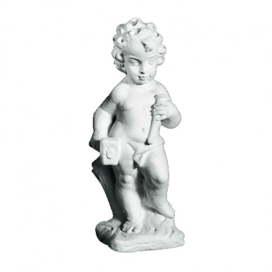 Barn 51 cm - Frostsikker havefigur i marmor