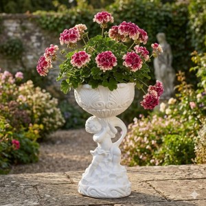 Blomster Opsats med barn H: 46 cm
