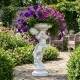Blomster Krukke Opsats med pige H: 62 cm