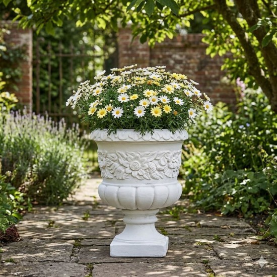 Frostsikker Blomsterkrukke med mønster H: 61 cm