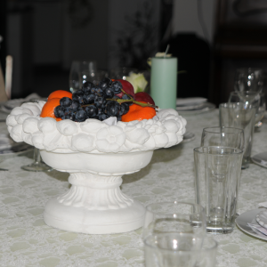 Marmor Krukke med frugter i kanten H: 20 cm Marmor Krukke med frugter i kanten H: 20 cm