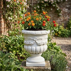 Frostsikker Blomsterkrukke med mønster H: 48 cm