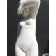 Nøgen Kvinde 59 cm - Frostsikker havefigur i marmor