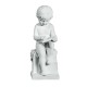 Siddende dreng 41 cm - Frostsikker havefigur i marmor