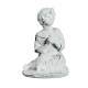 Siddende pige 27 cm - Frostsikker havefigur i marmor