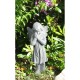 Stor engel 55 cm - Frostsikker havefigur i marmor