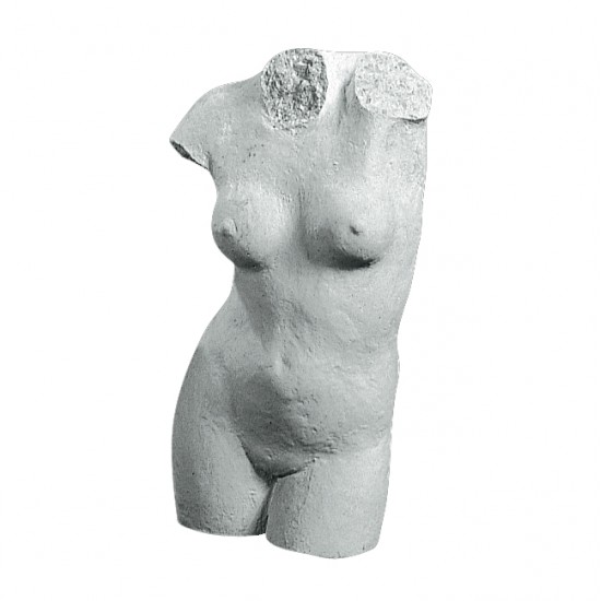 Torso kvinde 50 cm - figur til hus eller have i marmor