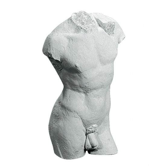 Torso mand 50 cm - figur til hus eller have i marmor