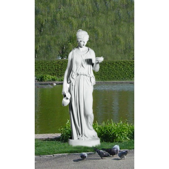 Ungdommens gudinde Hebe 140 cm - Havestatue i marmor