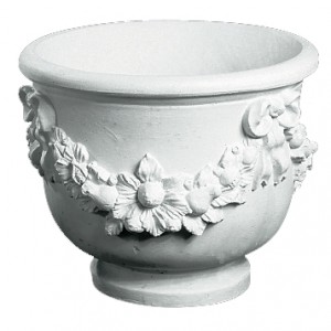 Blomsterkrukke 49 cm - Frostsikker havekrukke i marmor Blomsterkrukke 49 cm - Frostsikker havekrukke i marmor