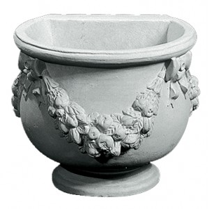 Blomsterkrukke 40 cm - Frostsikker havekrukke i marmor Blomsterkrukke 40 cm - Frostsikker havekrukke i marmor