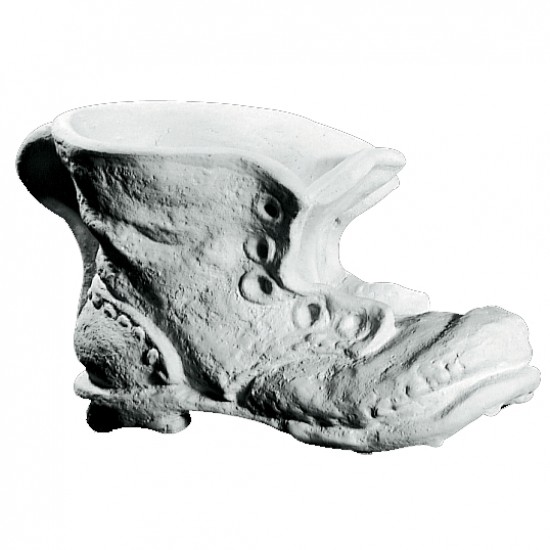 Blomster krukke i marmor formet som en støvle H: 37 cm
