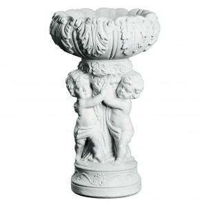 Marmor Blomster opsats med Børn H: 82 cm Marmor Blomster opsats med Børn H: 82 cm