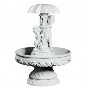 Børn med paraply 167 cm - Frostsikker fontaine i marmor Børn med paraply 167 cm - Frostsikker fontaine i marmor