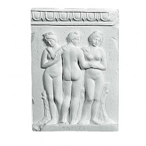 Smukt Relief med de 3 gratier 26x36cm Smukt Relief med de 3 gratier 26x36cm