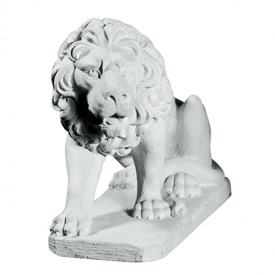 Havefigur i marmor - Stående Løve 63 cm