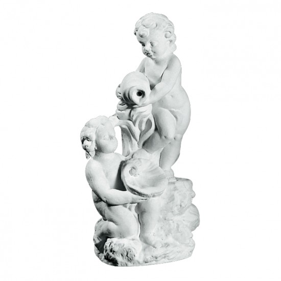 Springvandsfigur Børn med vandkrukker i marmor