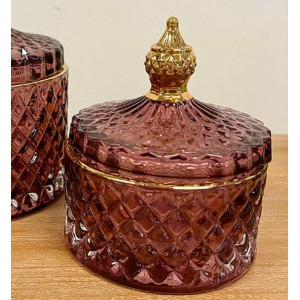 Skrin lys bordeaux med guld 9cm Skrin lys bordeaux med guld 9cm