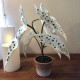 Kunstig plante 40 cm hvide blade med grønne prikker