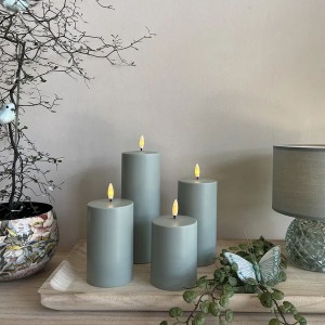 LED bloklys outdoor Jadegrøn 10cm LED bloklys outdoor Jadegrøn 10cm