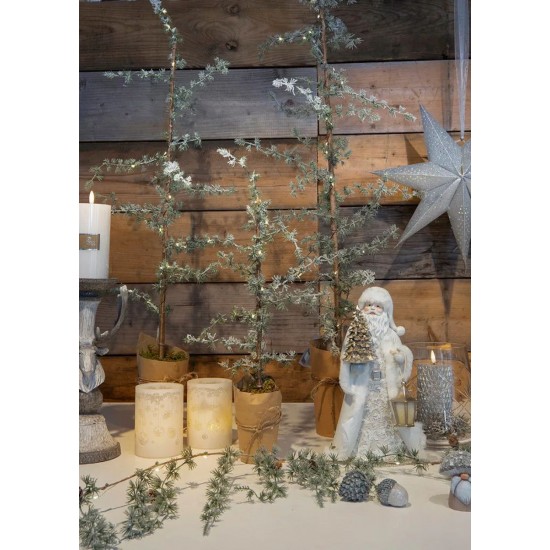 Kunstigt cedertræ med LED lys 49cm