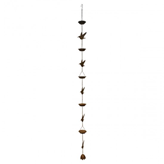 Foder Klokkespil til fuglene i jern 200 cm - kan også bruges som regnkæde
