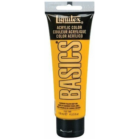Cadmium Yellow deep Hue Akryl maling 118 ml Liquitex Basics Cadmium Yellow deep Hue Akryl maling 118 ml Liquitex Basics
