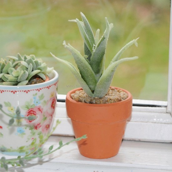 Kunstig Aloe Vera Satin i potte - Kunstig plante Kunstig Aloe Vera Satin i potte - Kunstig plante