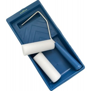 Malerrulle med bakke og 2 ruller 10cm Malerrulle med bakke og 2 ruller 10cm