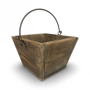 Træ Kasse med jernhank 32 cm Træ Kasse med jernhank 32 cm
