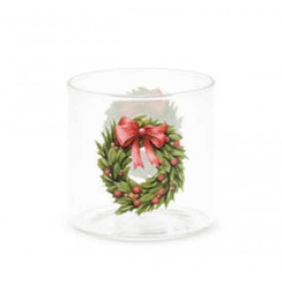 Glas med julekrans 300 ml Glas med julekrans 300 ml
