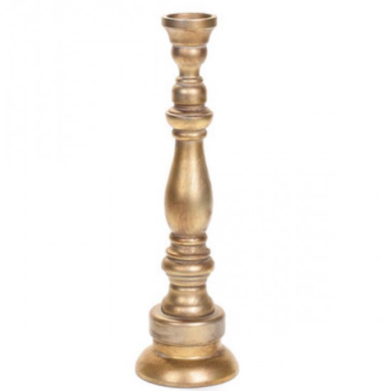 Lysestage patineret guld 65 cm