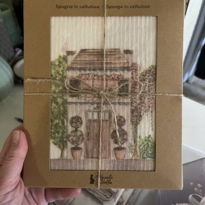 Sæt med 6 karklud svampe - miljøvenlige i Cellulose La vie en rose