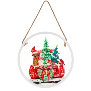 Glasbillede med metalramme 'julebil 40 cm - Queen Mary Glasbillede med metalramme 'julebil 40 cm - Queen Mary