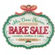 Træskilt Bake Sale 47x40 cm - Christmas carol