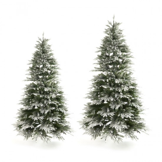 Kunstigt juletræ med sne H 180 cm- Diam 114 cm