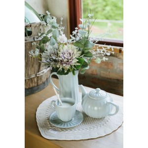 Kaffekop med underkop Stentøj Sunday Nautico blue 310 ml Kaffekop med underkop Stentøj Sunday Nautico blue 310 ml