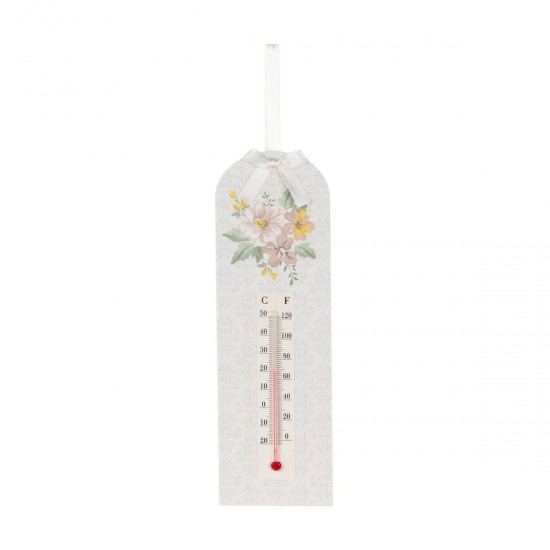 Termometer blomster 8x24 cm