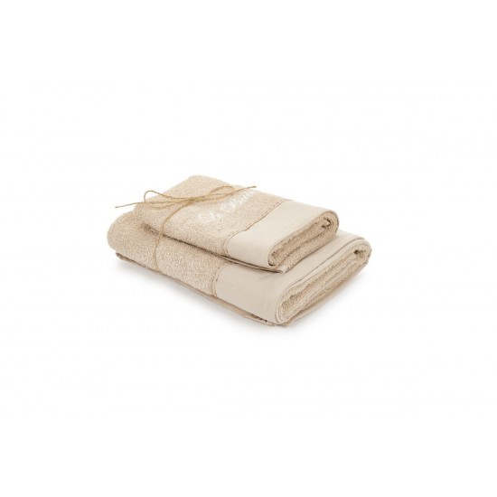 Håndklædesæt 40x60 og 55x105 cm lyserød