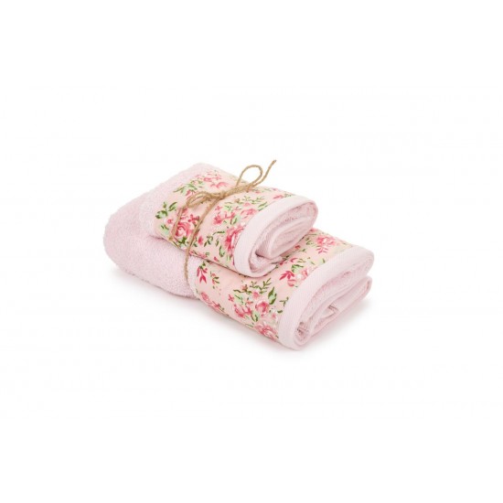 Håndklædesæt 40x60 og 60x110 cm rosa