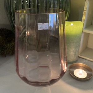 Glasvase lyserød ca 20cm Glasvase lyserød ca 20cm