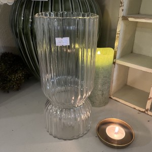 Vase klar med riller 23x11 cm Vase klar med riller 23x11 cm