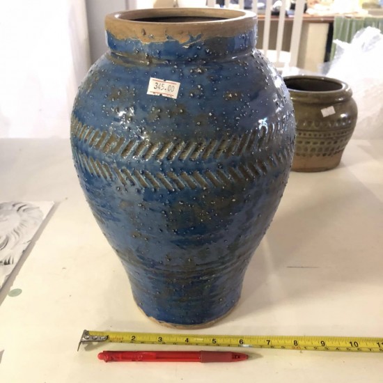 Vase keramik ca 30 cm blå Avignon Nautico