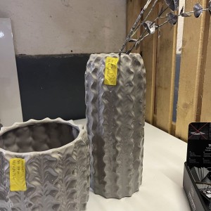 Stor vase grå bølger ca 30 cm Stor vase grå bølger ca 30 cm