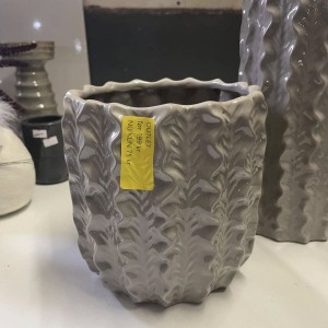 Krukke grå bølger ca 15 cm Krukke grå bølger ca 15 cm